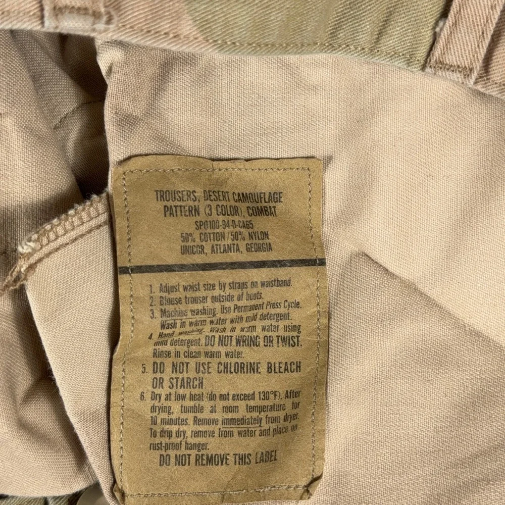 Military Desert Camouflage Combat Trousers 3 Color Cargo‎ Pants Men XS Regular